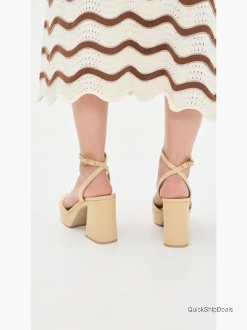 Platform Sandals with Cushioned Footbed, 4in Heel